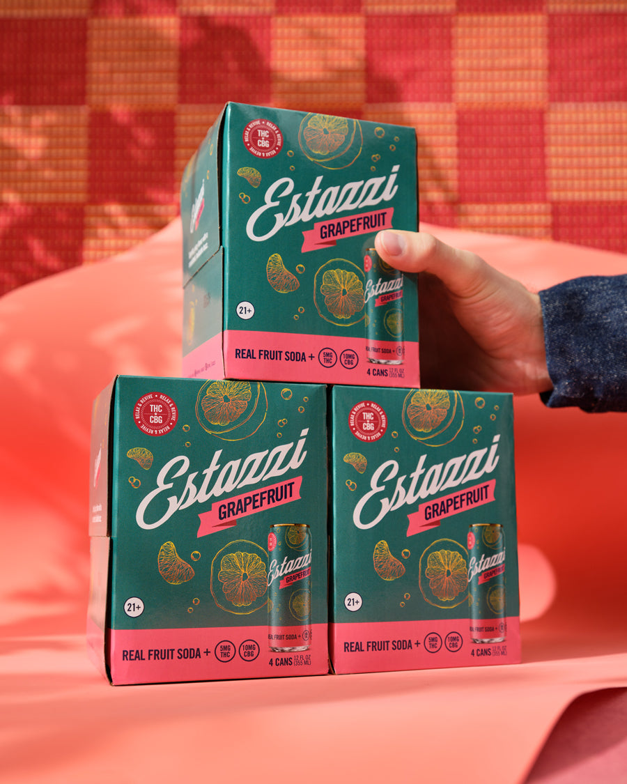 Estazzi Grapefruit 5mg THC soda beverage pack