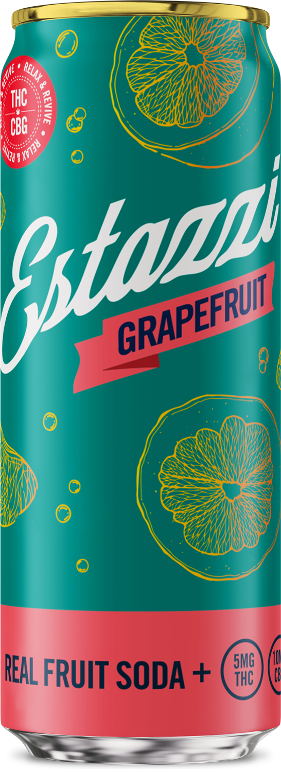 Estazzi Grapefruit sparkling THC soda can